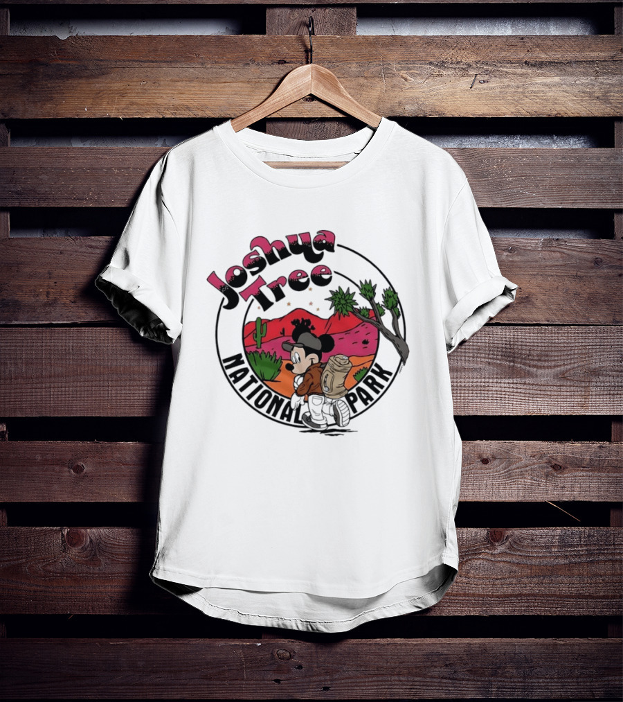 Mickey Mouse Hiking Adventure Joshua Tree National Park T-Shirt