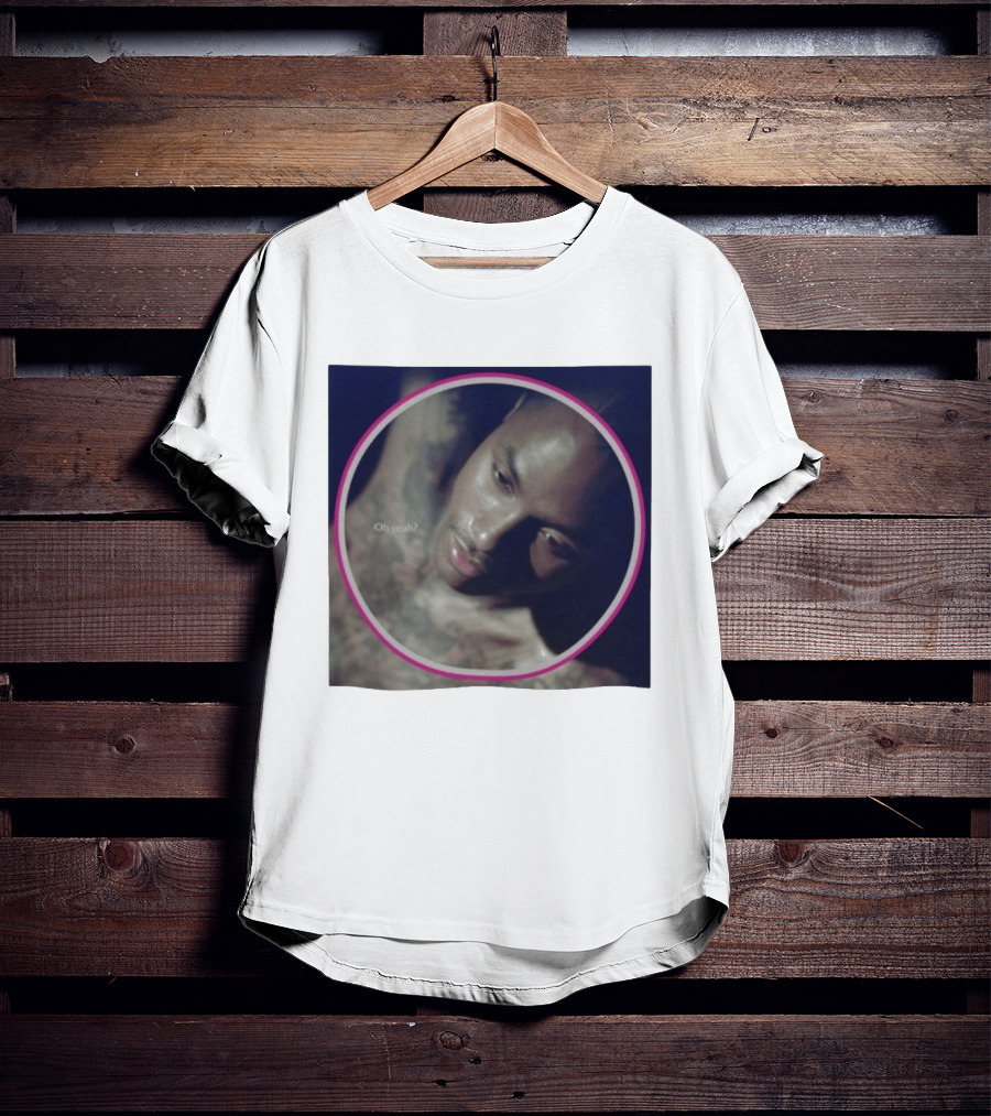 Oh Yeah Steve Lacy Musician Portrait Pink Circle Frame T-Shirt
