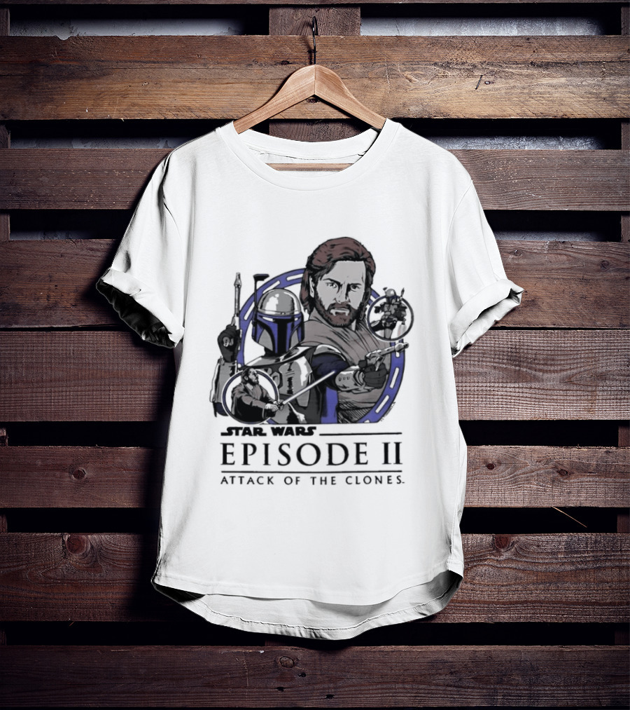 Star Wars Episode II Attack Of The Clones Kamino Battle Scene T-Shirt