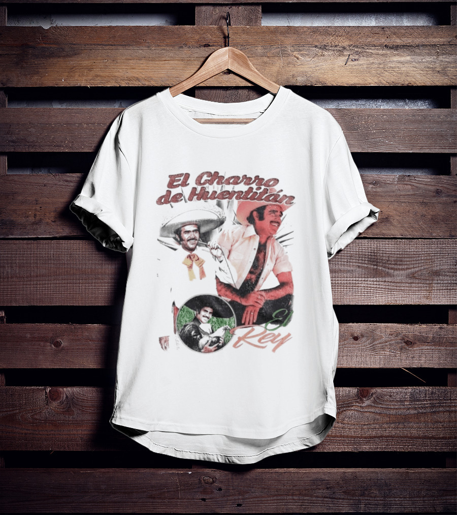 Vicente Fernandez El Charro De Huentitan El Rey Iconic Ranchera Style Mexican Music Legend T-Shirt