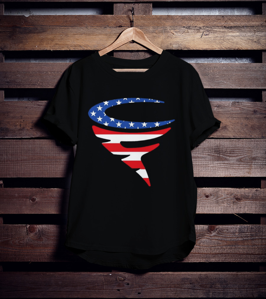 American Flag Stars Stripes Football Team Spirit T-Shirt