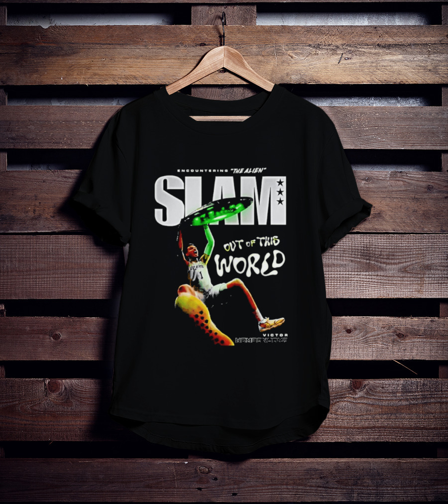 Encountering The Alien Slam Out Of This World Victor Wembanyama T-Shirt