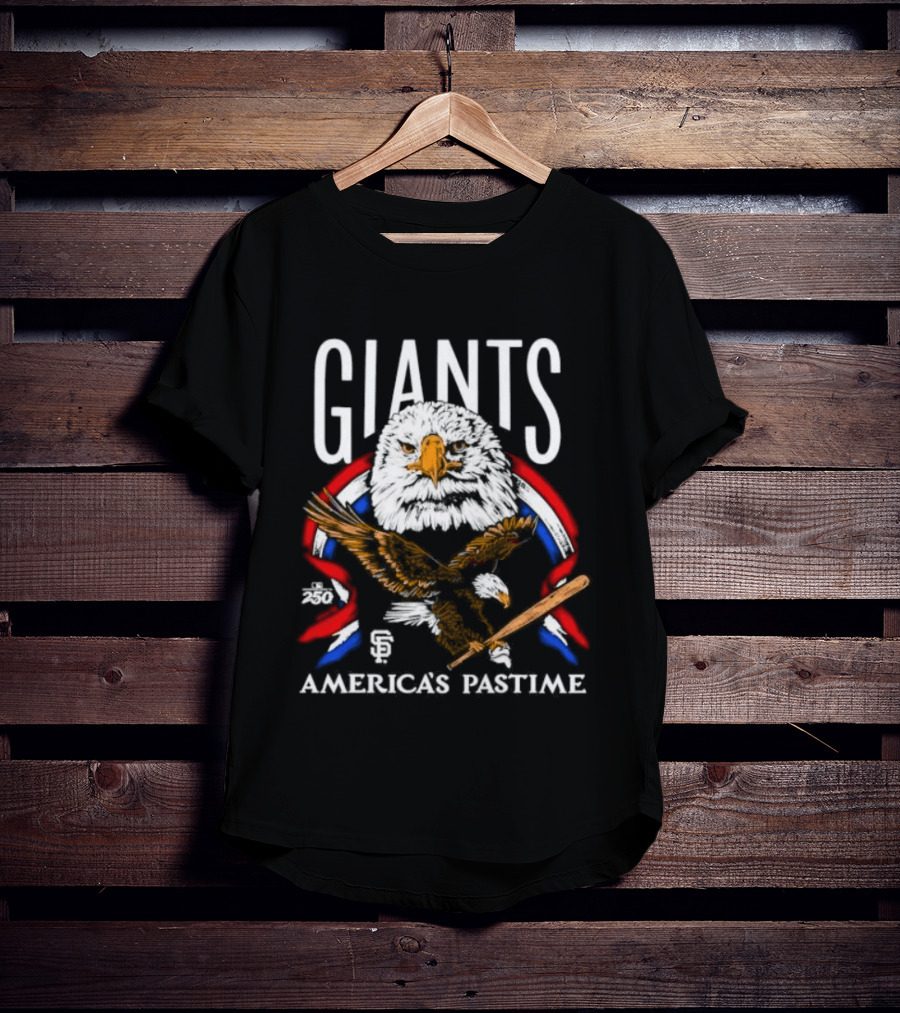 San Francisco Giants America's Pastime Eagle 250th Celebration T-Shirt