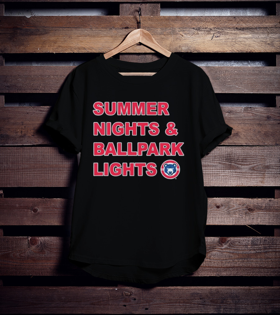 Summer Nights Ballpark Lights South Bend Cubs T-Shirt