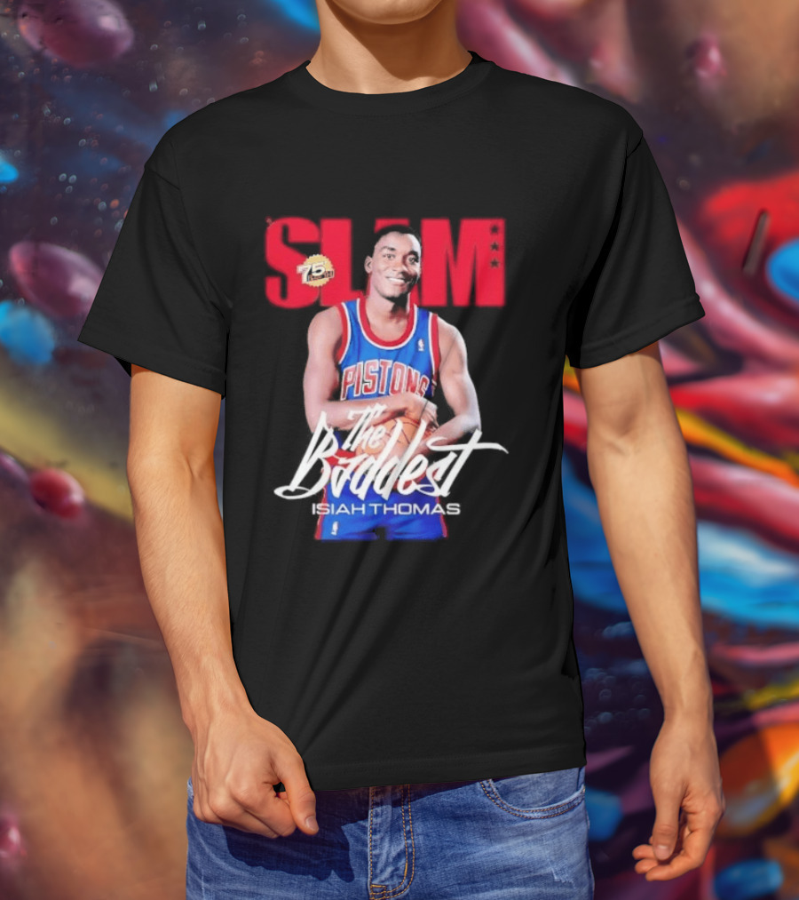 Slam Isiah Thomas The Baddest Pistons T-Shirt