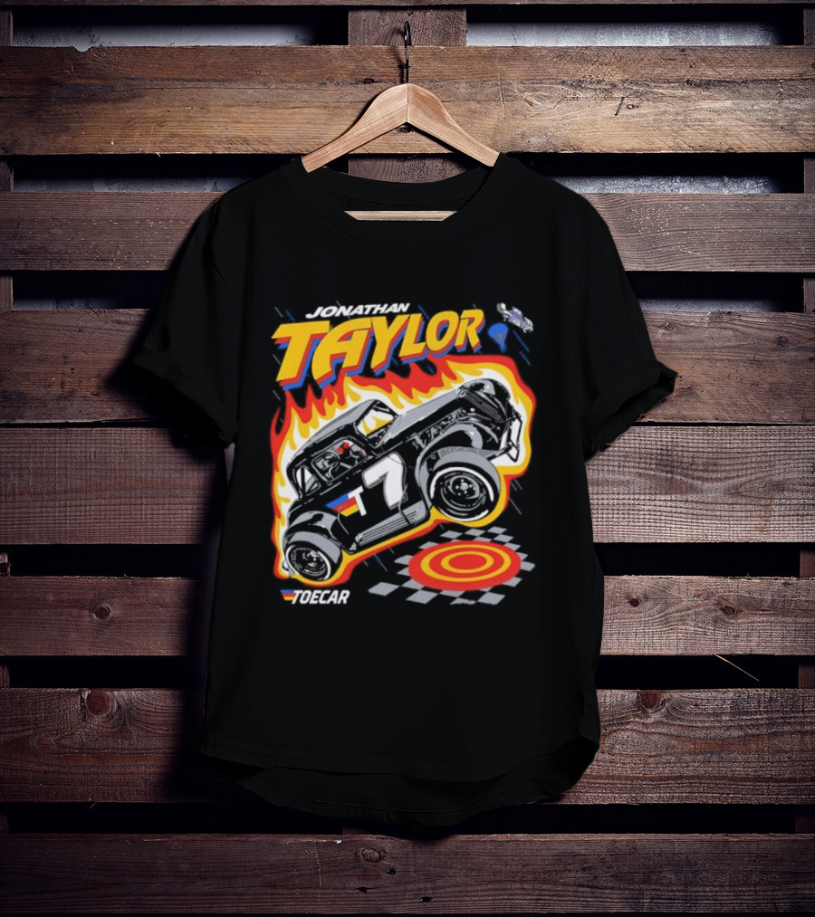 Jonathan Taylor Legend Modified Race Car Flames T-Shirt