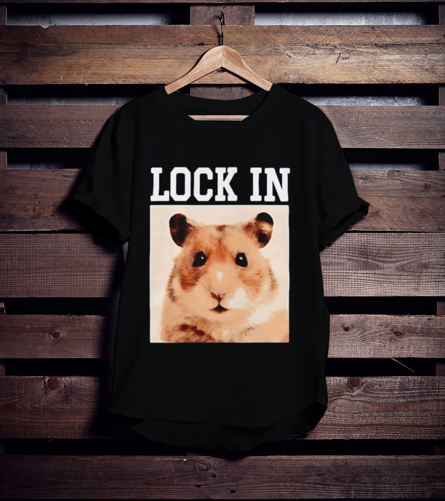 LOCK IN Hamster Cute Adorable Pet Animal T-Shirt