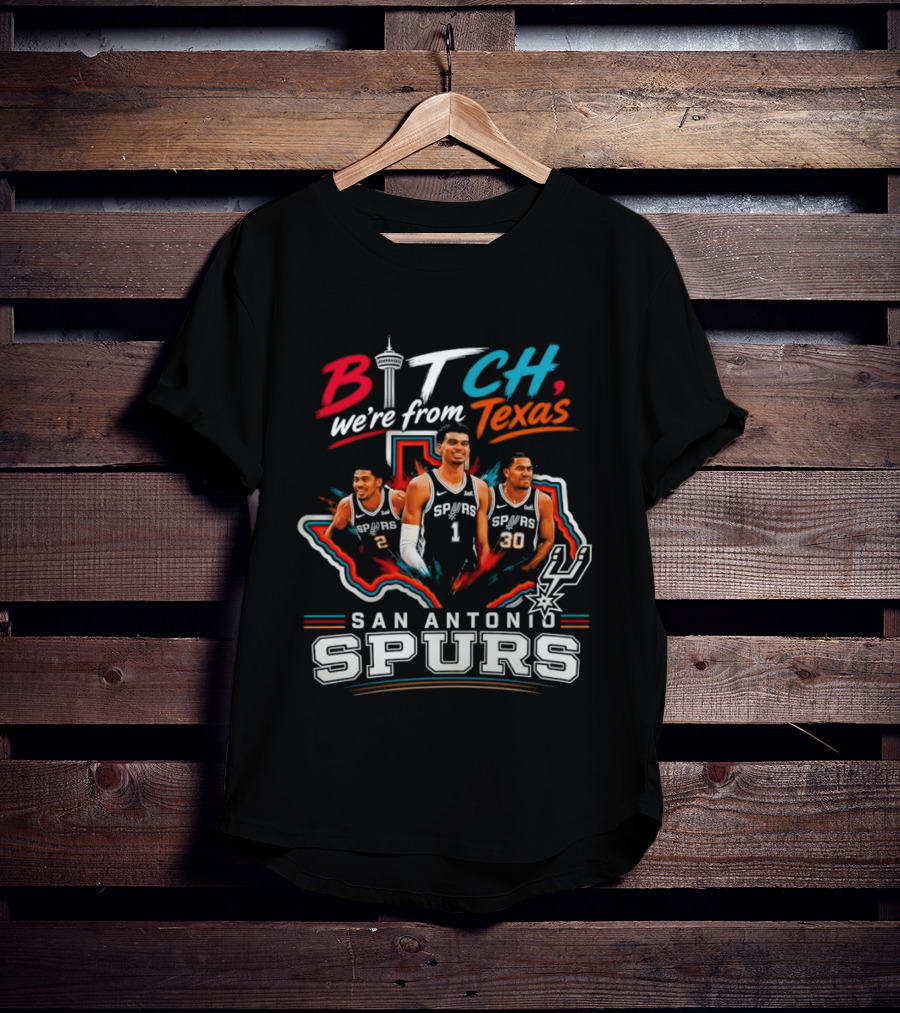 Victor Wembanyama San Antonio Spurs We're From Texas NBA Basketball 2026 T-Shirt