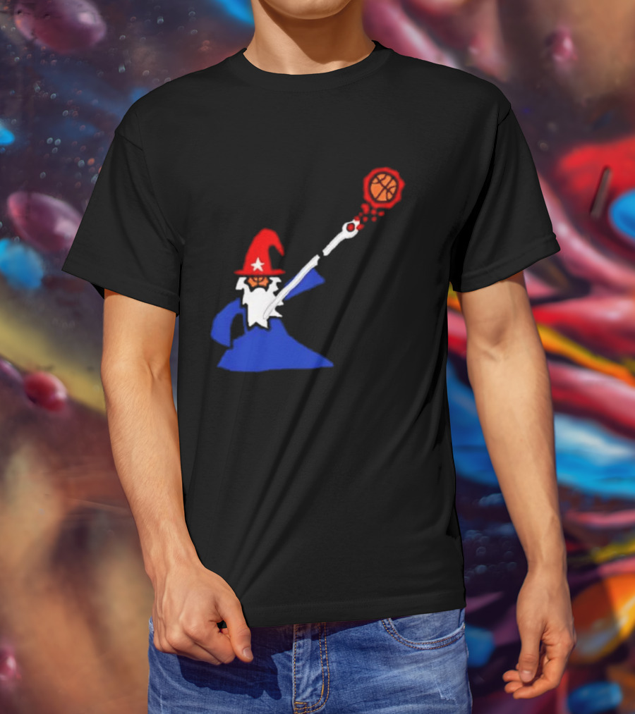 Washington Wizards NBA Basketball Player Wizard Hat Star Basketball T-Shirt
