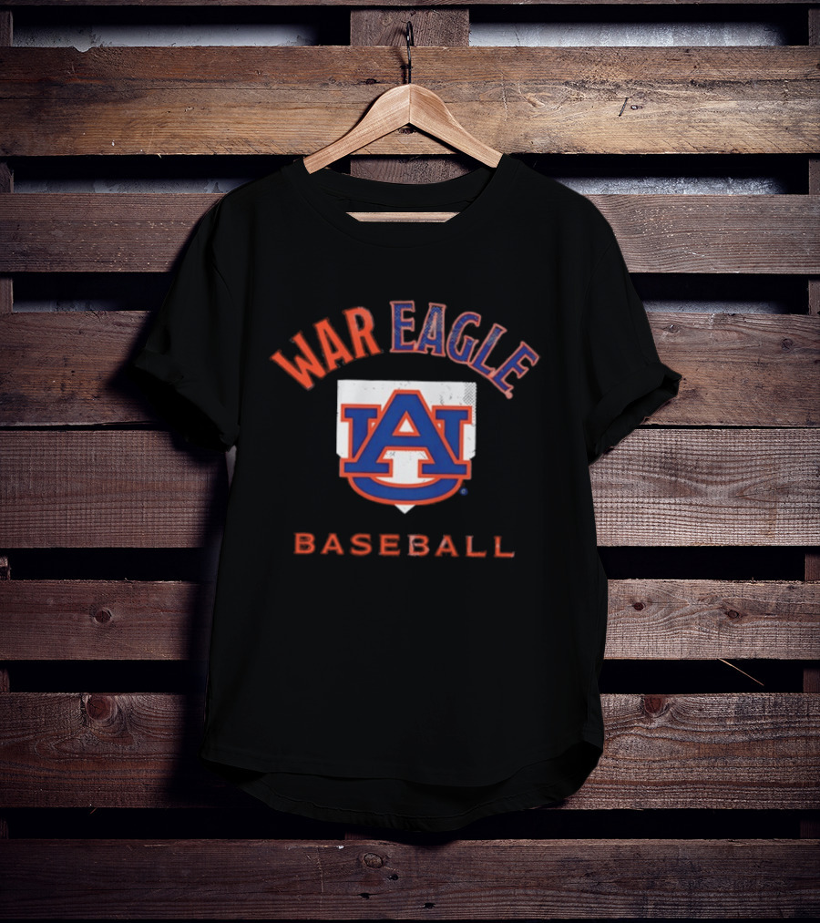 War Eagle Auburn Baseball Home Plate T-Shirt