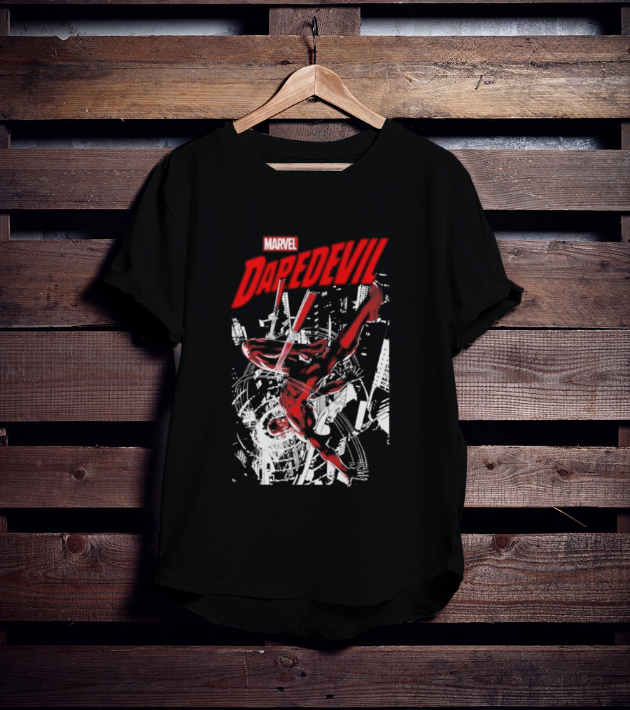 Marvel Daredevil Dynamic Acrobatics Comic Burst T-Shirt