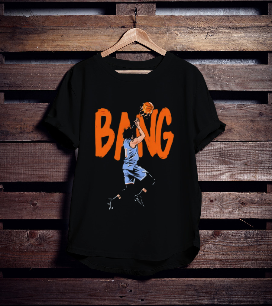 Jalen Brunson New York Knicks Bang Bang Basketball Action T-Shirt