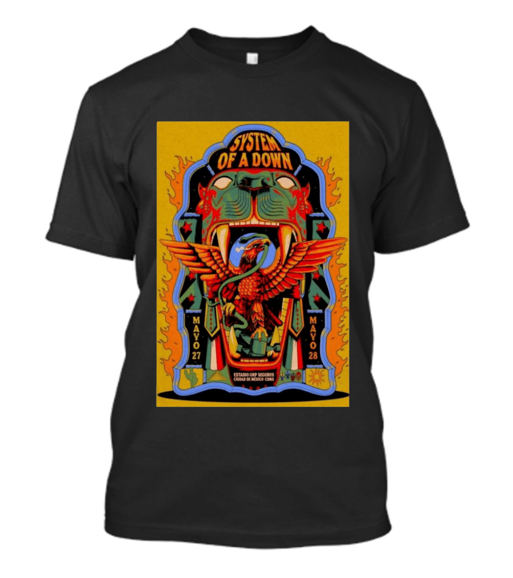System Of A Down Mexico City Estadio GNP Seguros May 27 28 2026 T-Shirt
