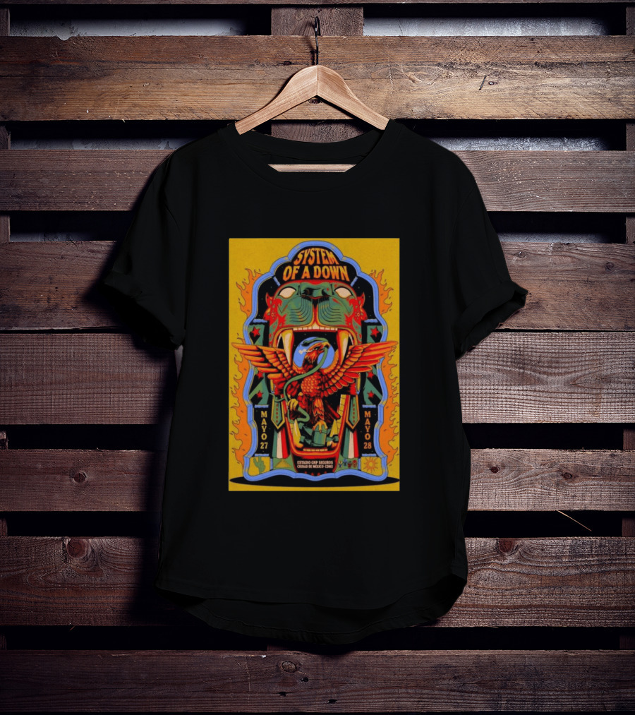 System Of A Down Mexico City Estadio GNP Seguros May 27 28 2026 T-Shirt