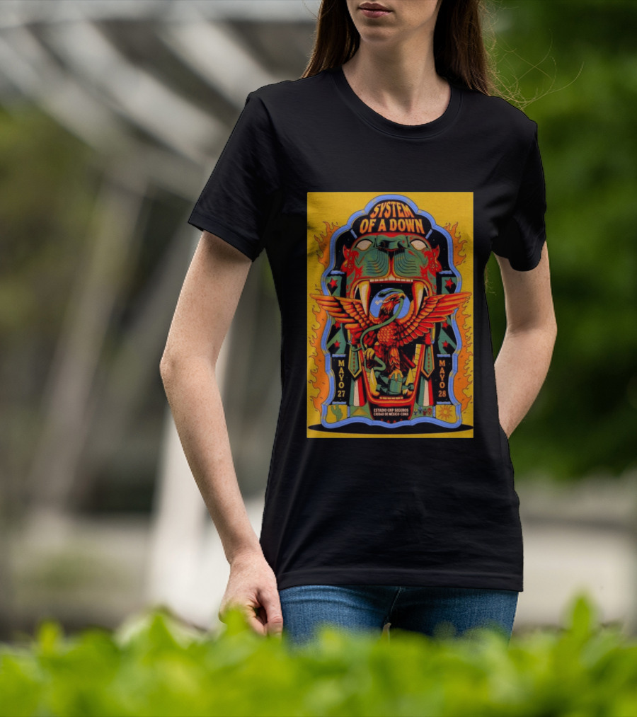 System Of A Down Mexico City Estadio GNP Seguros May 27 28 2026 T-Shirt