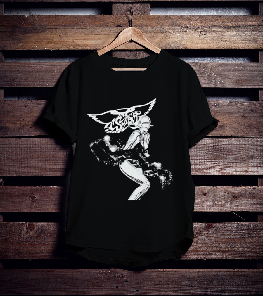 Aerosmith Wings Cosmic Robot Woman T-Shirt