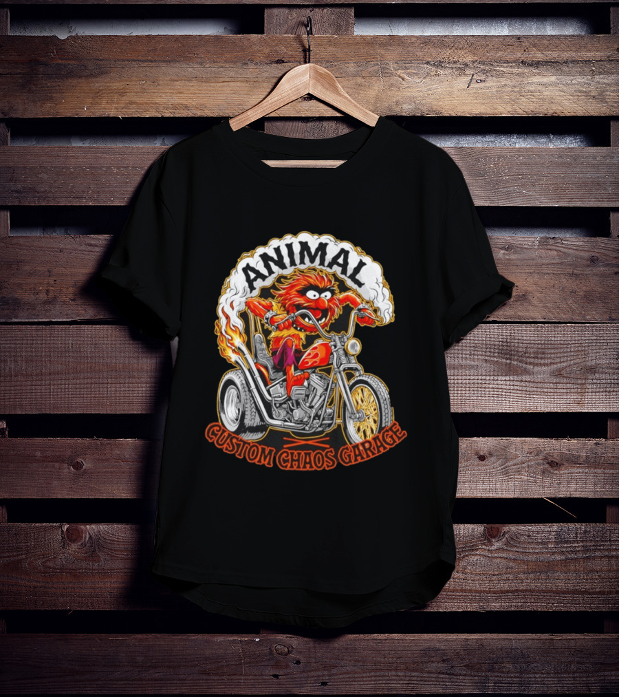Animal Custom Chaos Garage Bikers Muppe T-Shirt