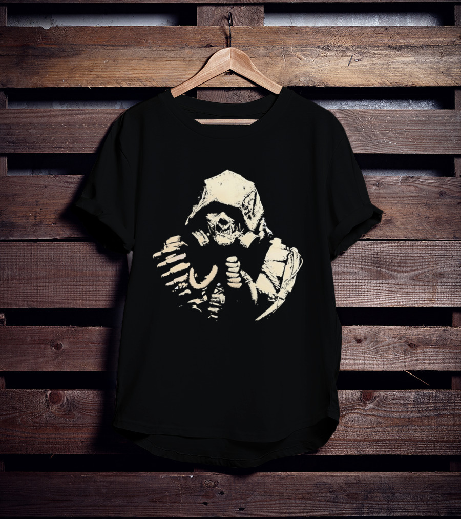 Arkham Scarecrow Gas Mask Hooded T-Shirt