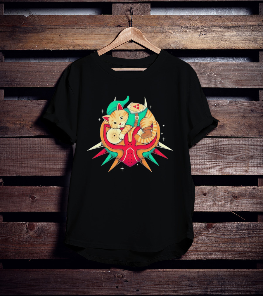 Legend Of Zelda Cat Link Majora's Mask Video Game T-Shirt