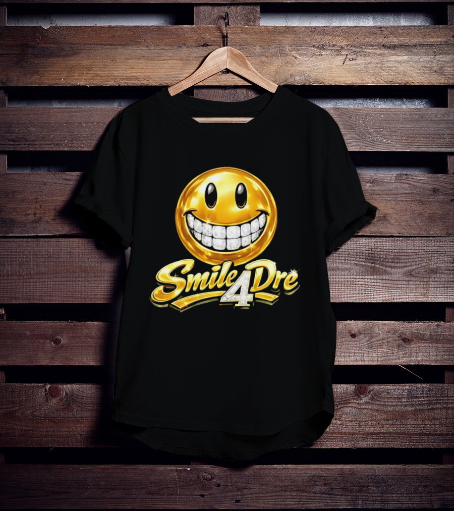 Gold Diamond Grillz Smiley Face Smile4Dre T-Shirt