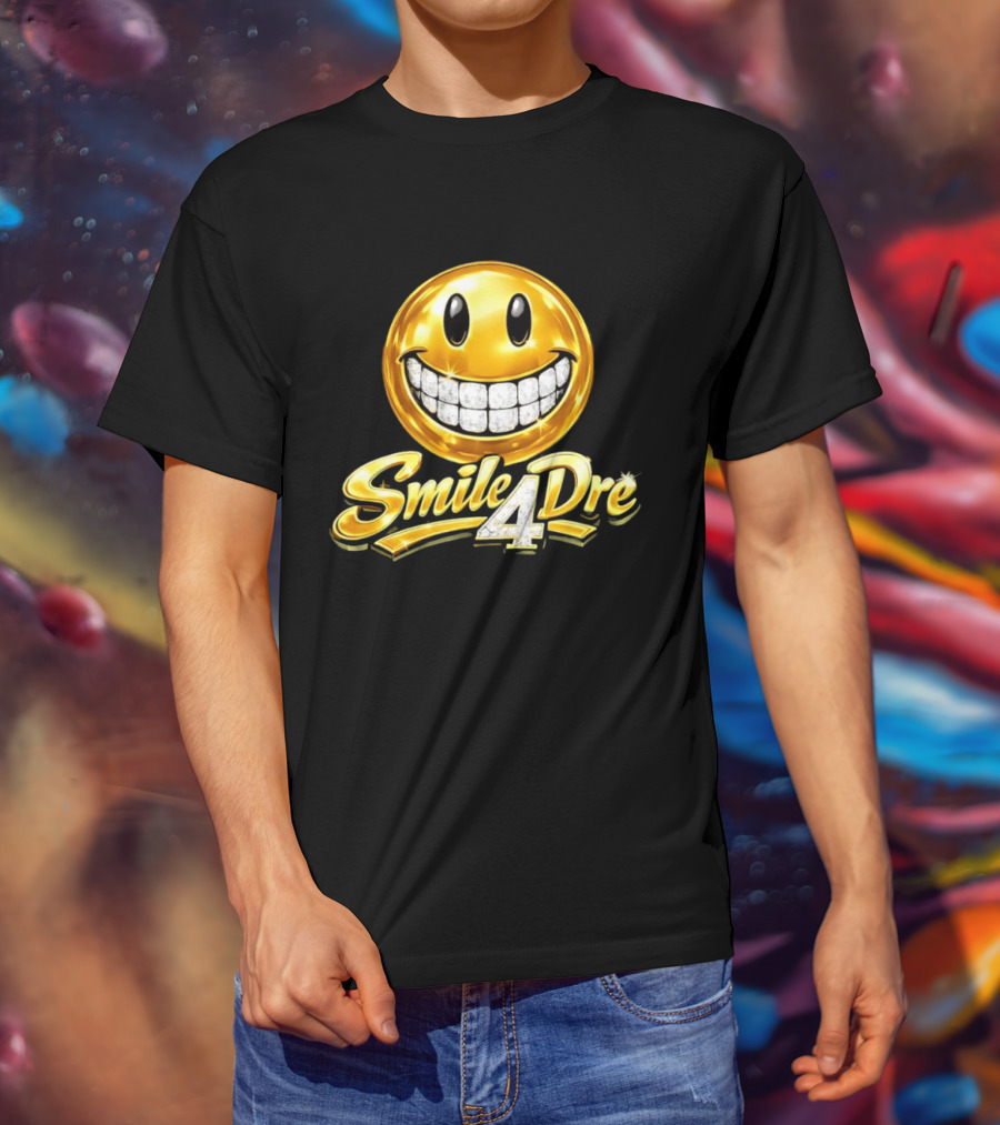 Gold Diamond Grillz Smiley Face Smile4Dre T-Shirt