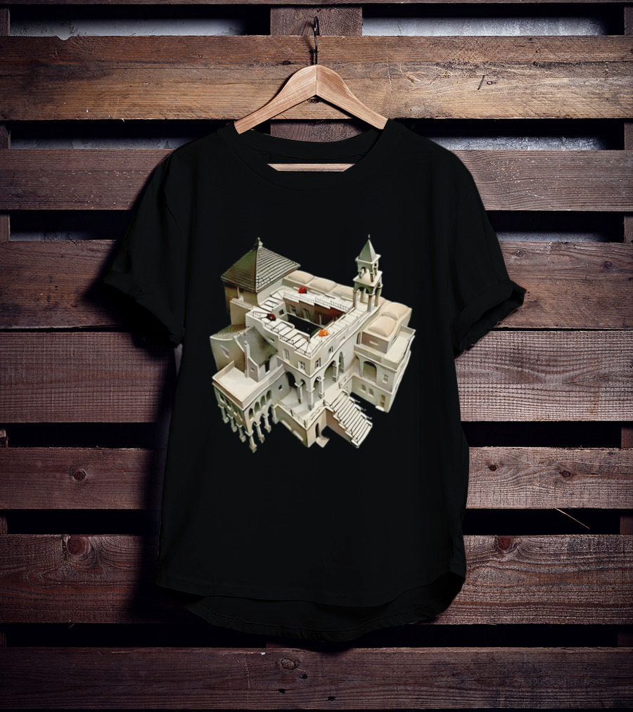 Escher Impossible Building Optical Illusion Architecture T-Shirt