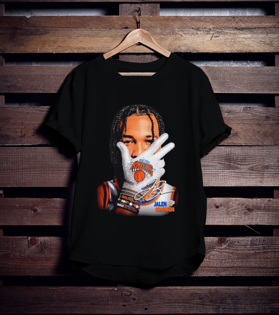 New York Knicks Jalen Brunson Iceman Burner Signature Basketball Player T-Shirt
