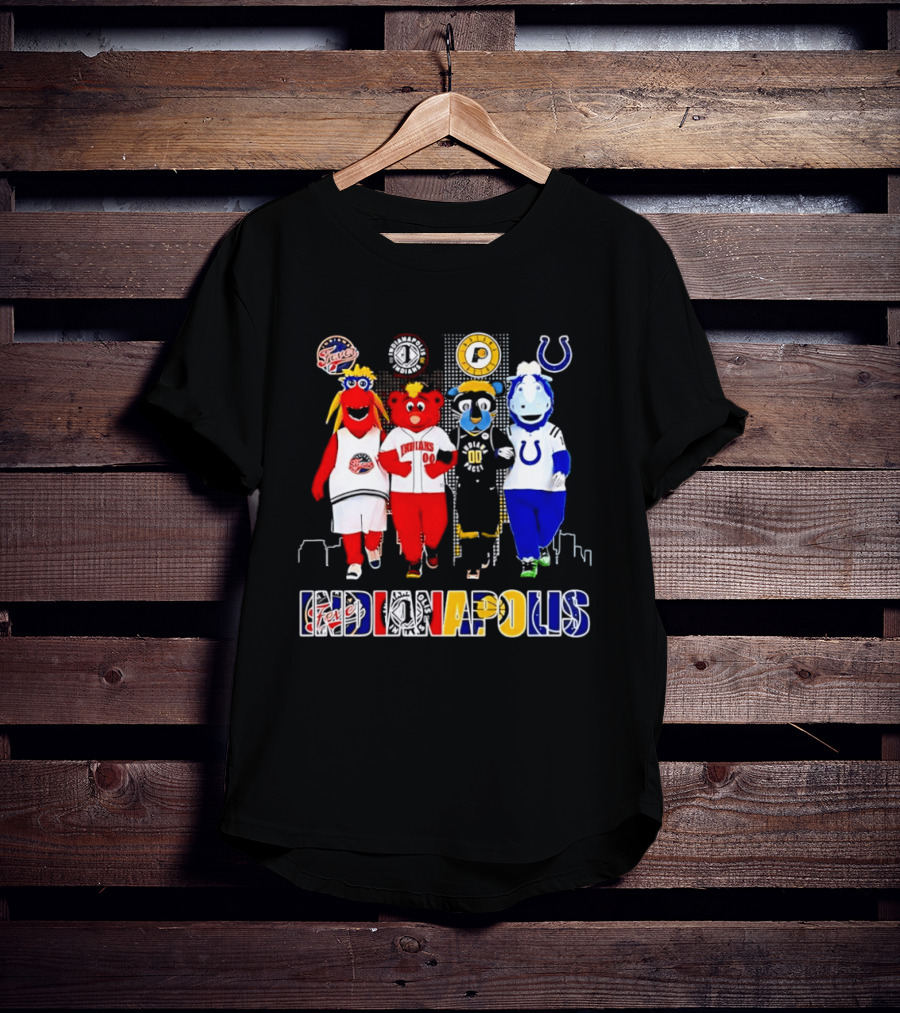 Indiana Fever Pacers Colts Indians Mascots Indianapolis T-Shirt