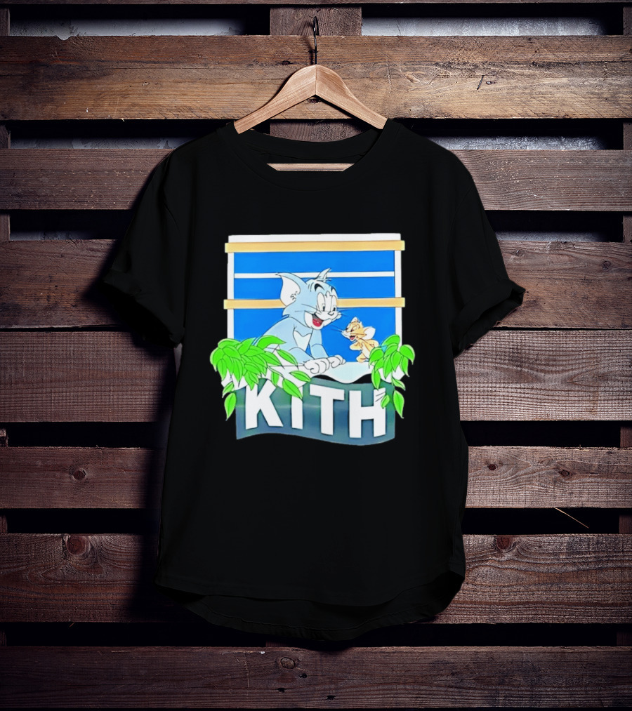 Kith Tom And Jerry Window Scene With Leaves T-Shirt