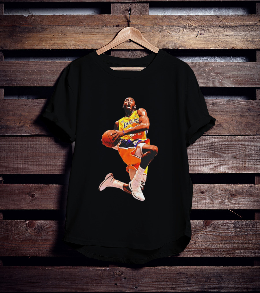 Kobe Bryant Los Angeles Lakers 24 NBA Dunk Pose Iconic Basketball Legend T-Shirt