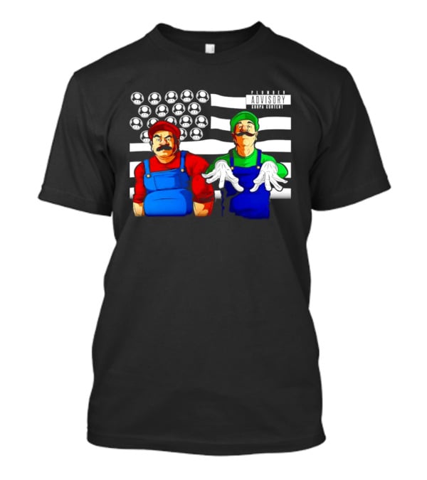 Mario Luigi Plumber Advisory Koopa Mushroom Flag T-Shirt