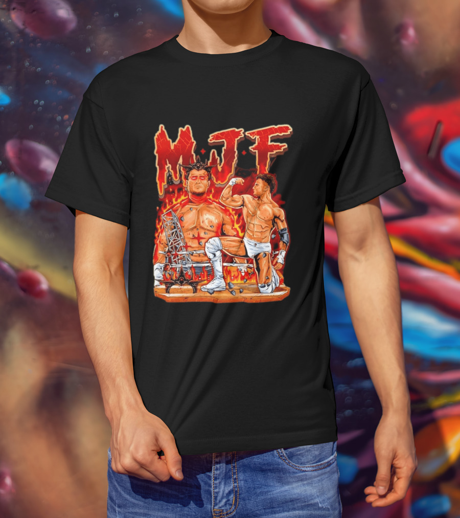 MJF Fiery Devil Dual Persona Wrestling Inferno T-Shirt