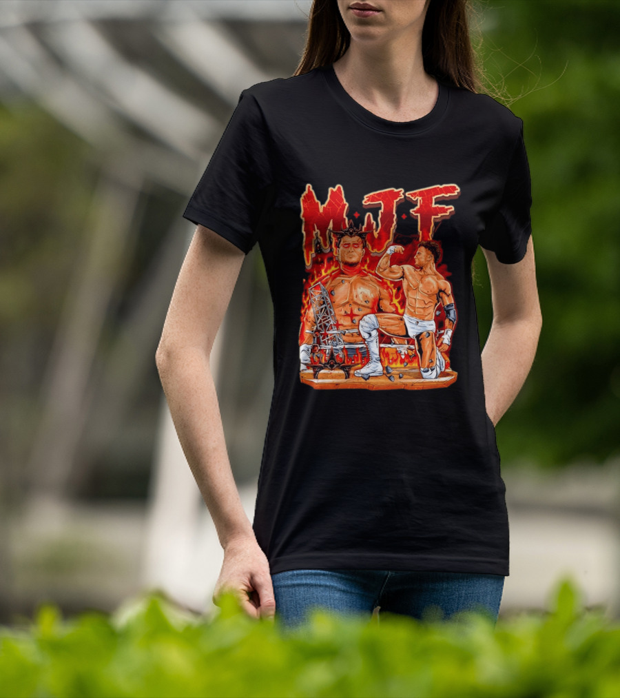 MJF Fiery Devil Dual Persona Wrestling Inferno T-Shirt
