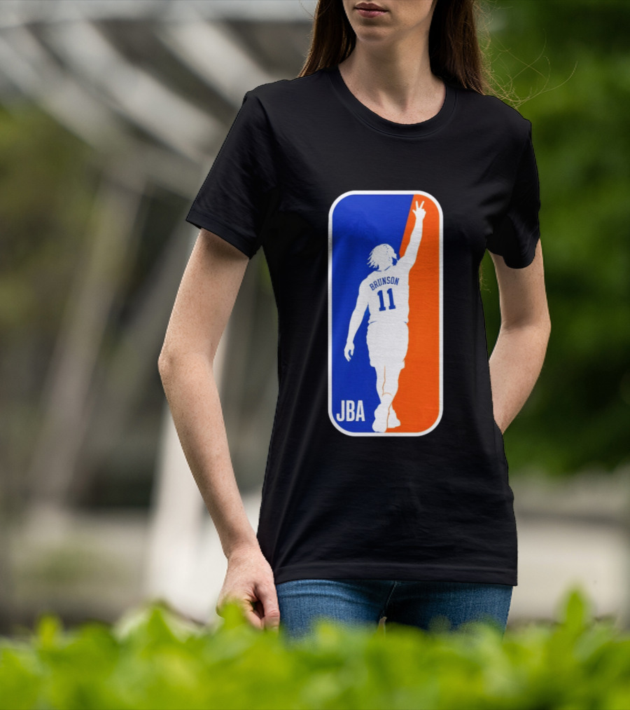 Jalen Brunson 11 JBA Basketball Victory Sign New York T-Shirt