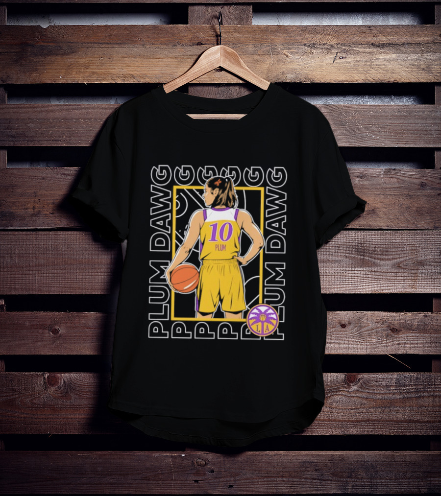 Kelsey Plum 10 Los Angeles Sparks WNBA Plum Dawg T-Shirt