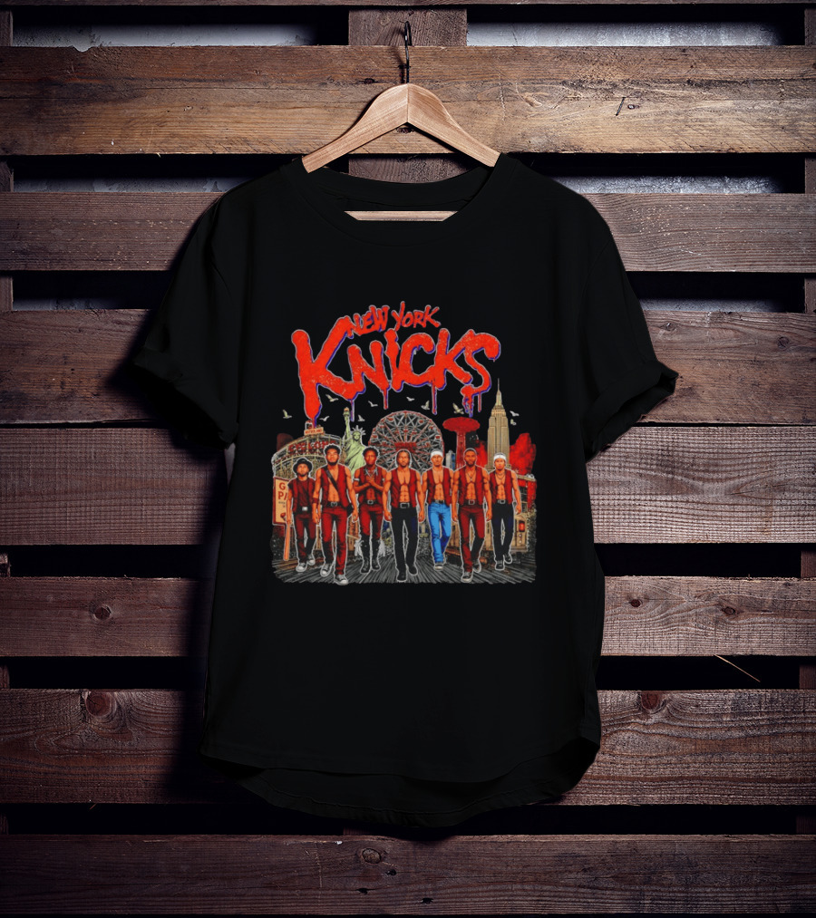 New York Knicks Warriors Coney Island Empire State Building Skyline T-Shirt