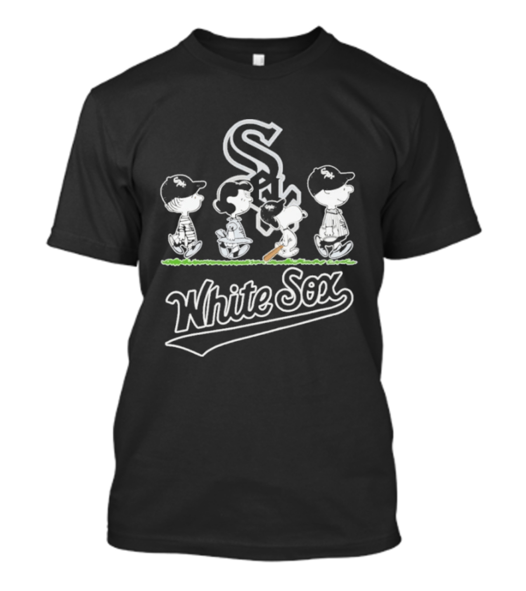 2026 White Sox Peanuts Abbey Road Characters Baseball Walk T-Shirt