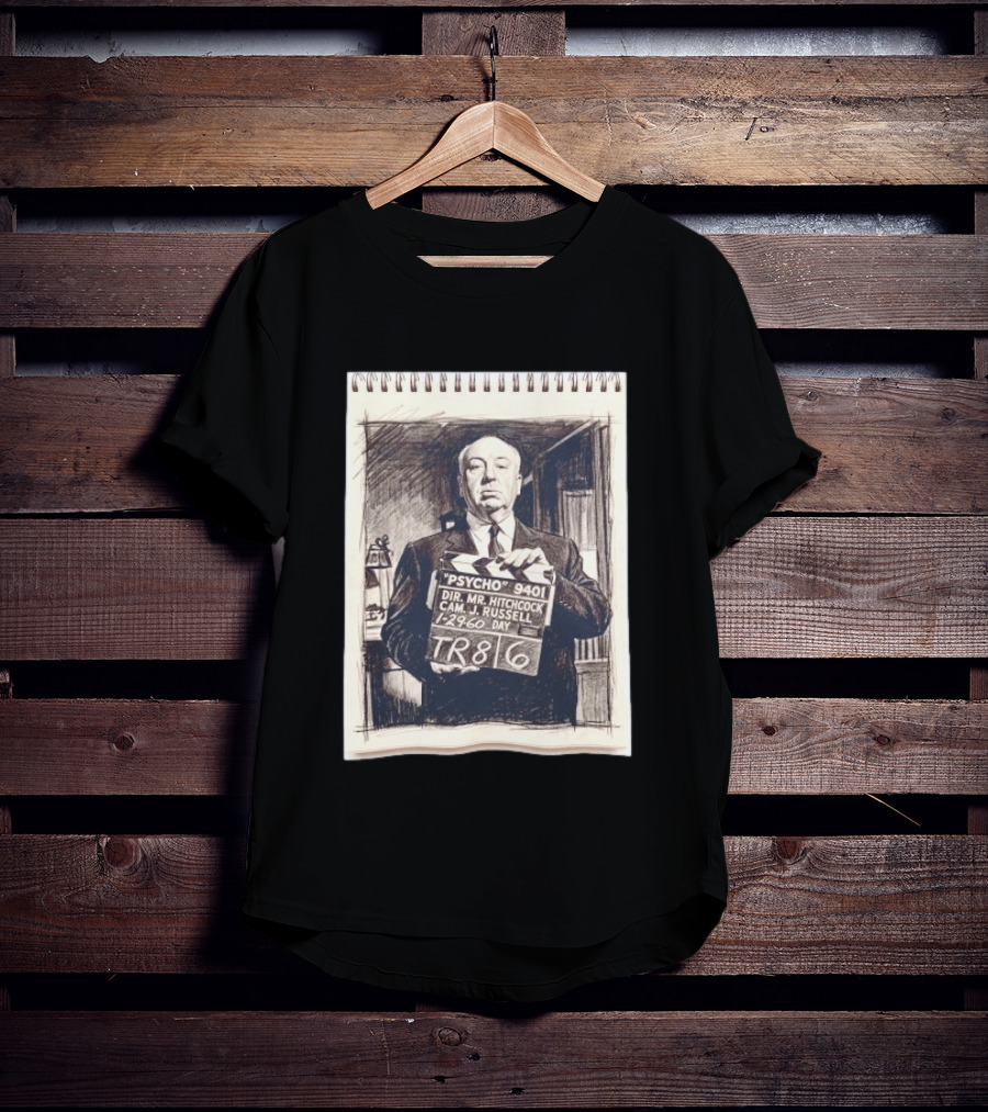Alfred Hitchcock Psycho 9401 Clapperboard Sketchbook TR 86 T-Shirt