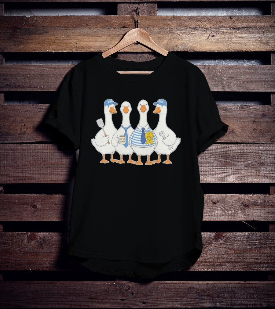 Father's Day Dad Geese Best Dad #1 Dad T-Shirt