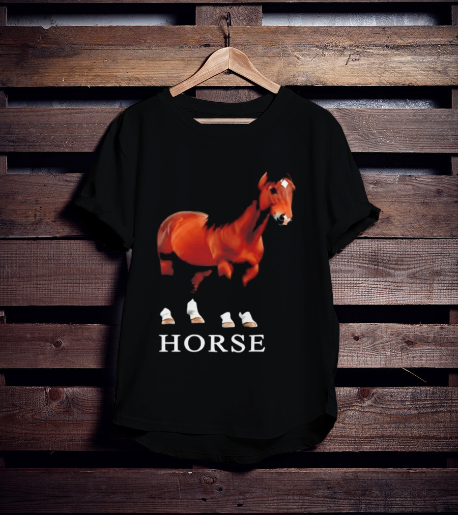Horse Realistic Equestrian Art Style Hoof T-Shirt