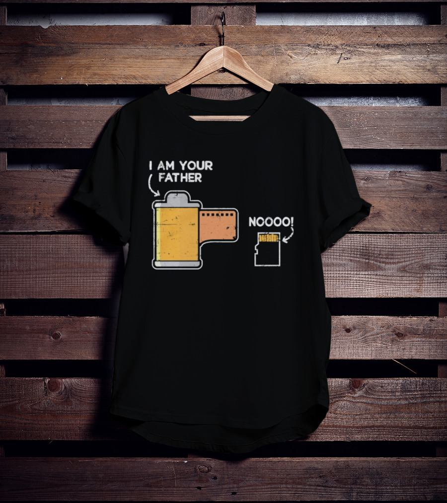 I Am Your Father Nooo Film Roll Memory Card Humor T-Shirt