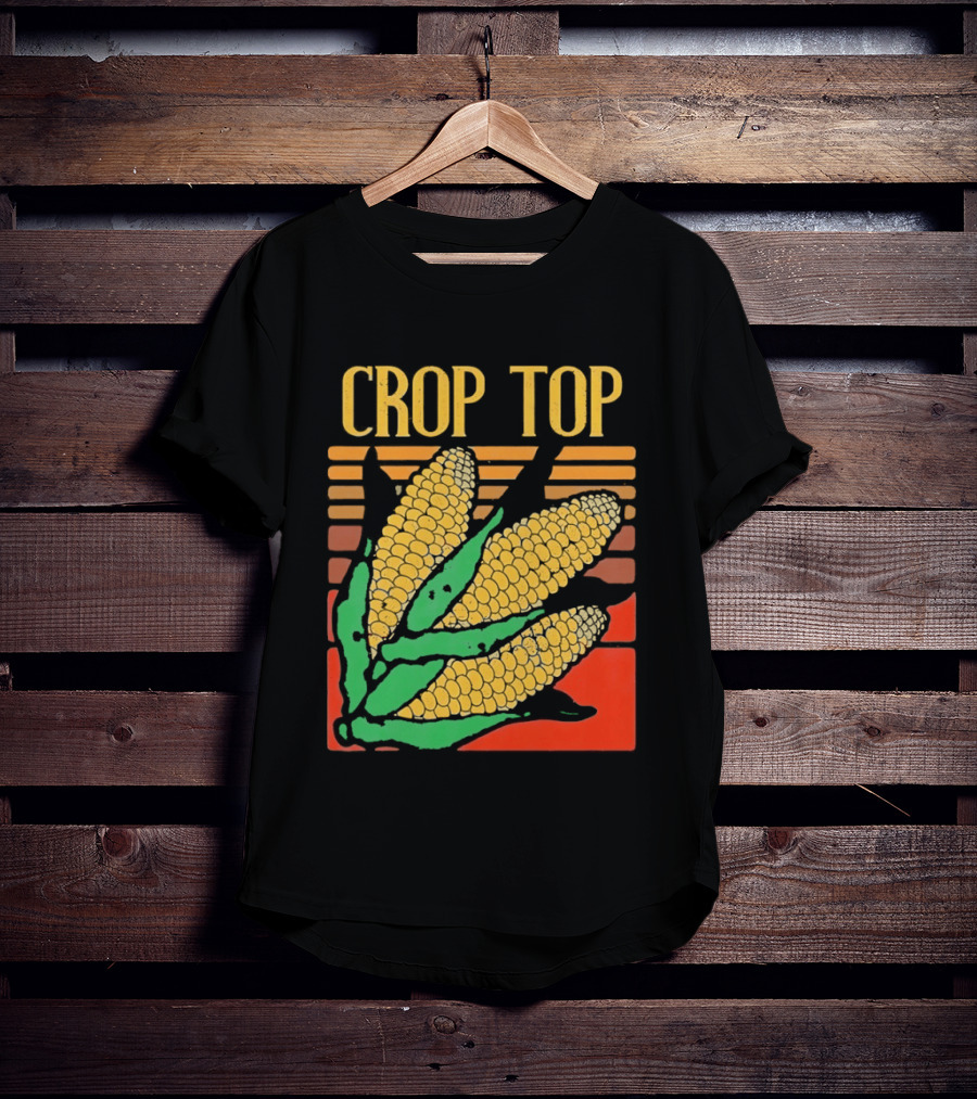 CROP TOP Corn Cobs Maize Sweetcorn Vegetable Agriculture Farm Harvest T-Shirt