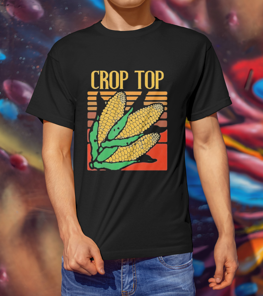 CROP TOP Corn Cobs Maize Sweetcorn Vegetable Agriculture Farm Harvest T-Shirt