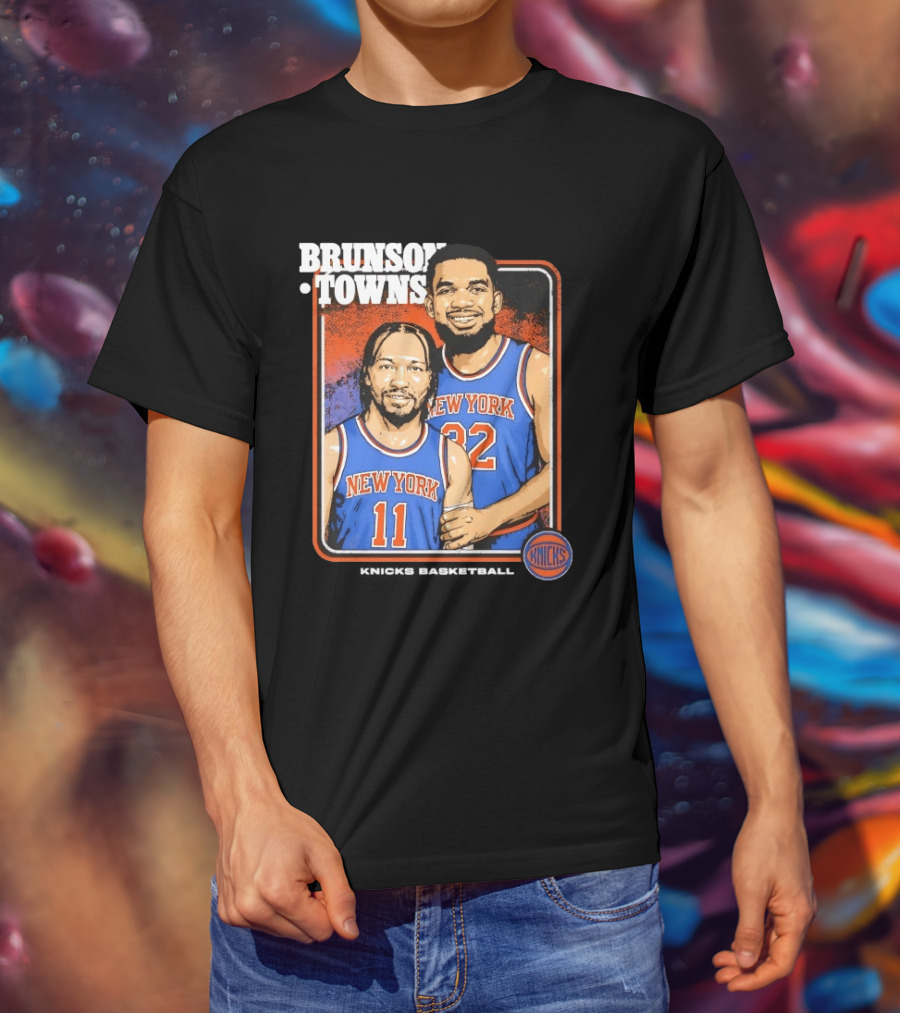 New York Knicks Brunson Towns Stepbrothers 32 11 T-Shirt