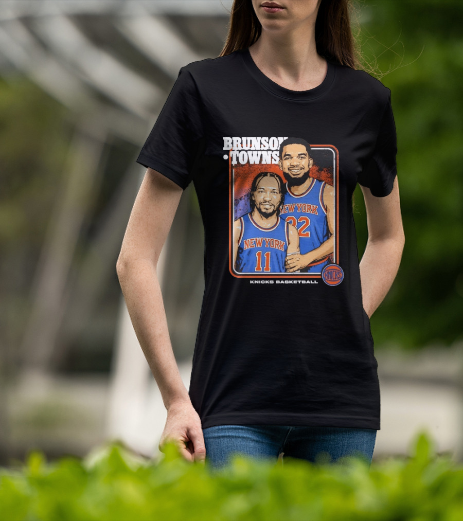 New York Knicks Brunson Towns Stepbrothers 32 11 T-Shirt