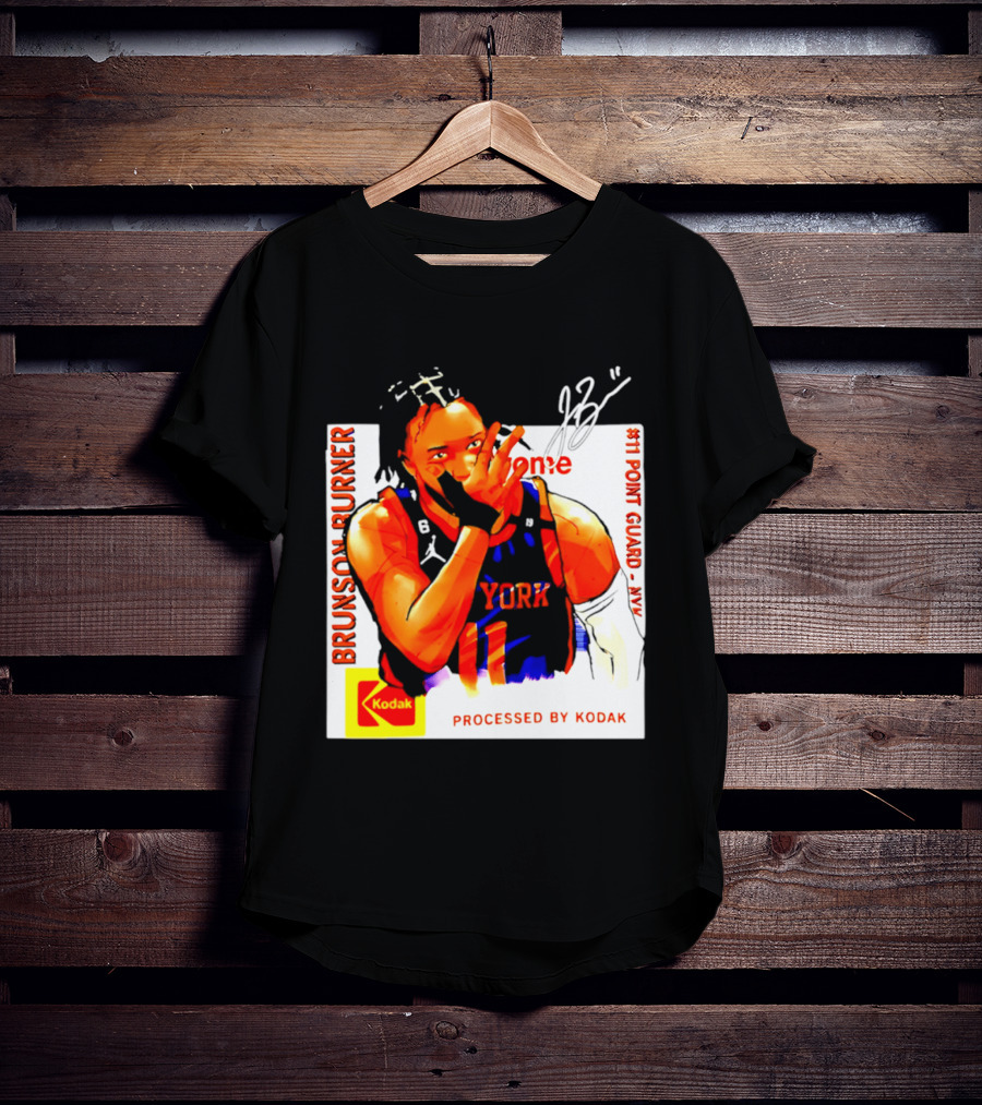 Jalen Brunson Burner New York Kodak #11 Point Guard NYY T-Shirt