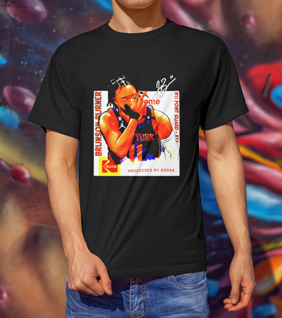 Jalen Brunson Burner New York Kodak #11 Point Guard NYY T-Shirt