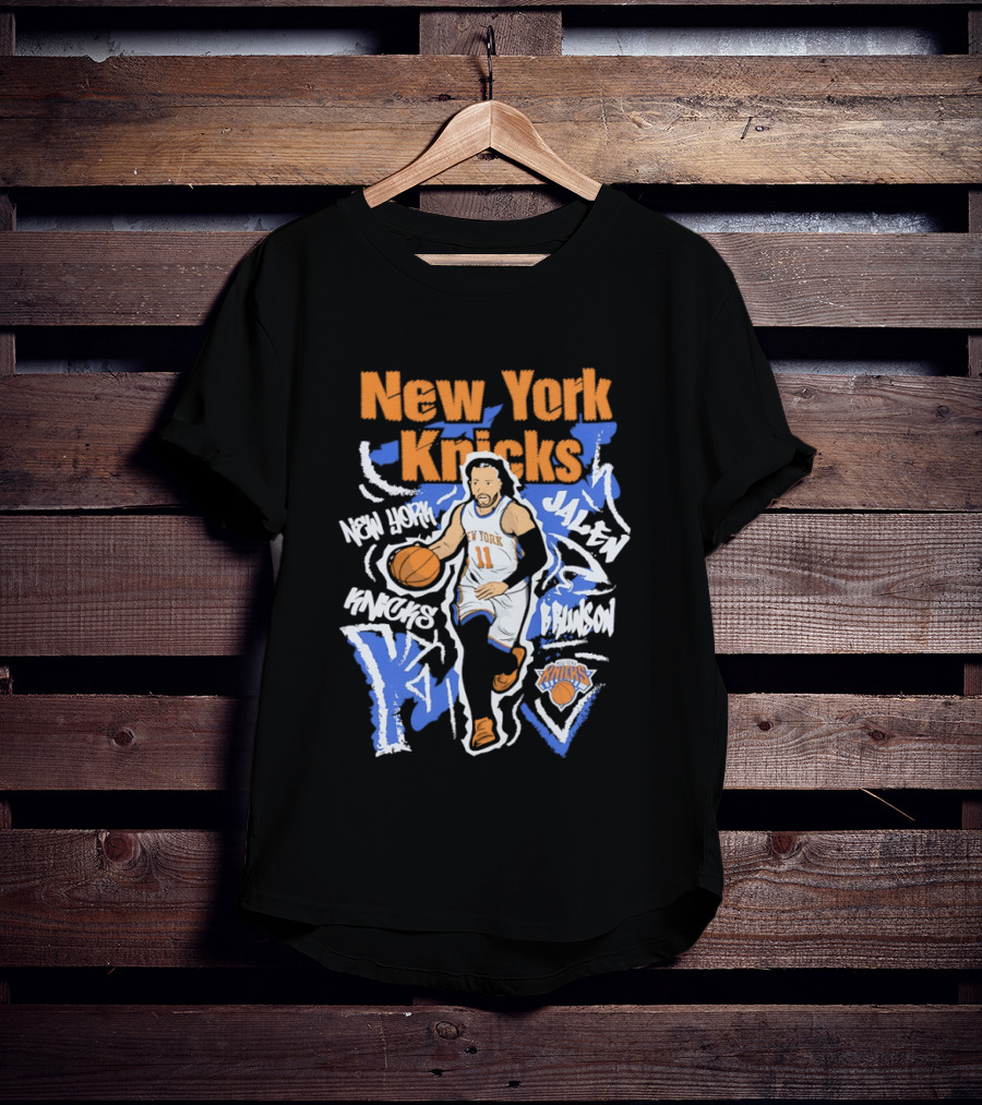 New York Knicks Jalen Brunson Dribbling Basketball 11 T-Shirt