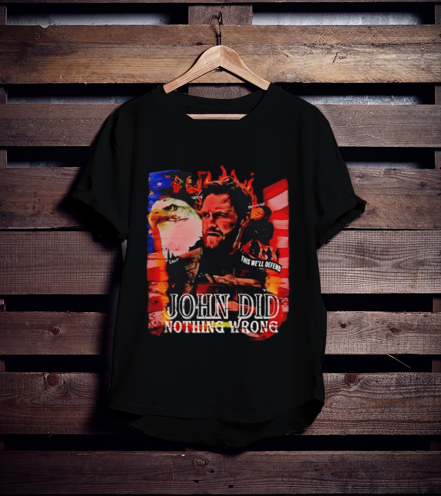 John Walker Marvel Falcon Winter Soldier This We'll Defend American Flag Eagle T-Shirt