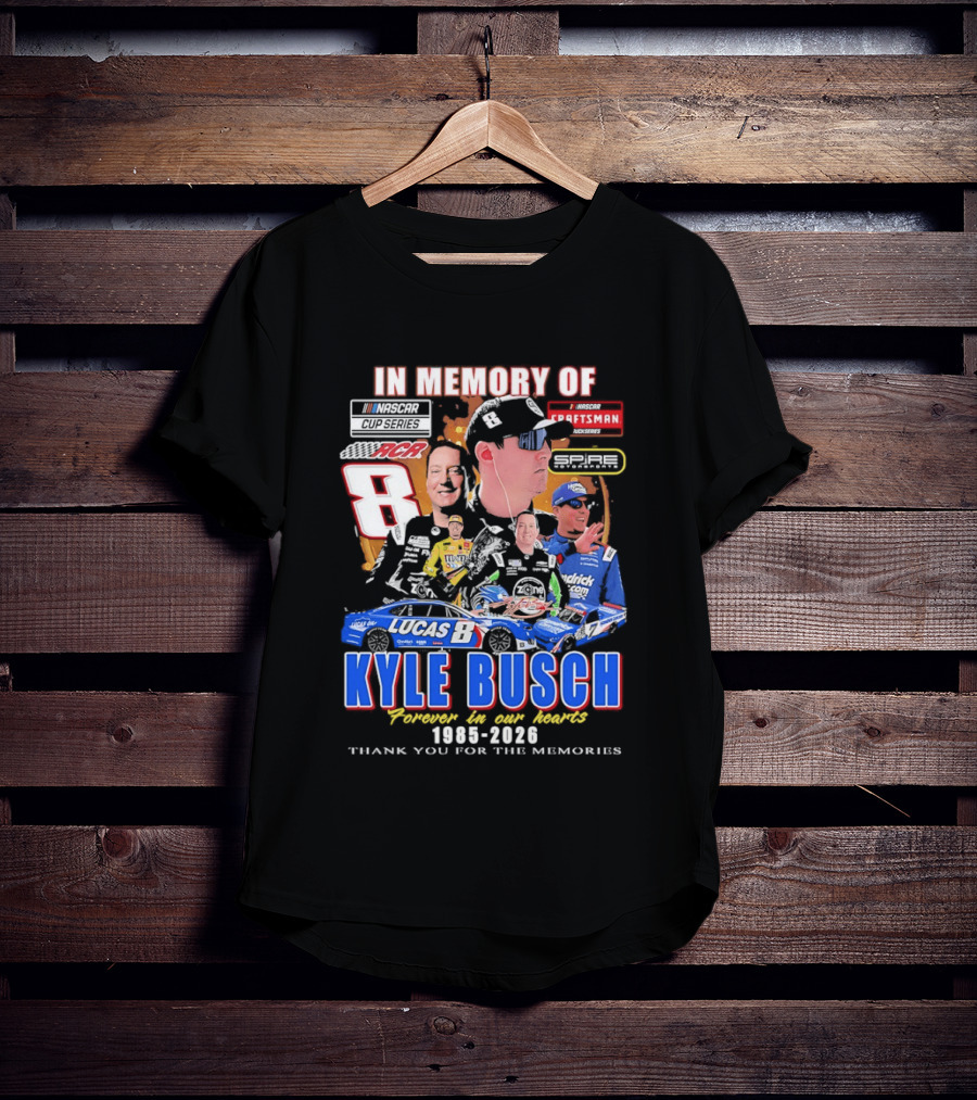 Kyle Busch Craftsman NASCAR Cup Truck Series RCR 8 In Memory 1985 2026 T-Shirt